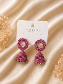 Pink Statement Drop Earrings