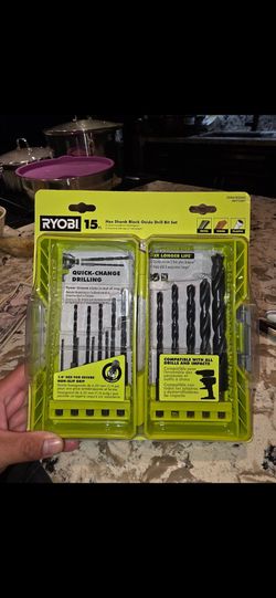 Ryobi 15-Piece Drill Bit Set (Hex Shank)