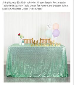 Sequin rectangular tablecloth