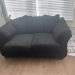 Black living Room Set - Couch / Sofa  - $300 OBO