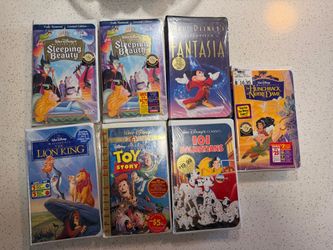 Lot of 7 Factory Sealed Vintage Disney VHS Tapes Masterpiece Collection & Classics