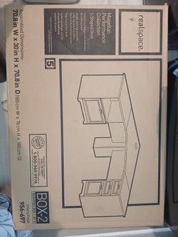 Realspace Megallan 71"W L-shape computer desk