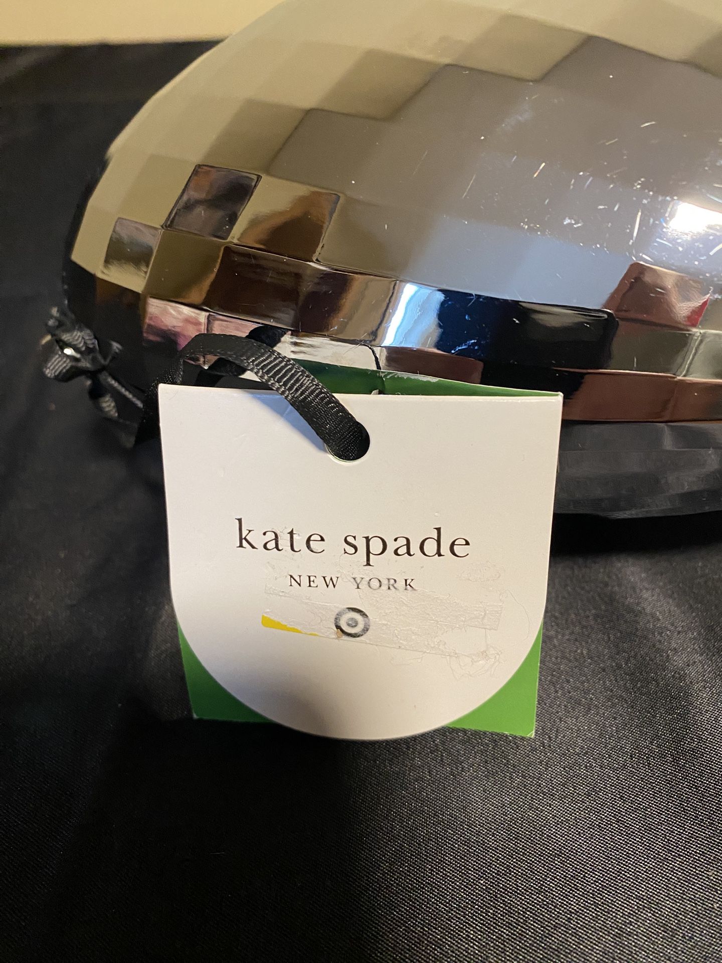 Kate Spade X Target Silver Disco Heart Crossbody Bag/ Clutch