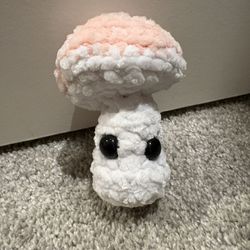 Cute Crochet Fluffy Mushroom Plush Keychain Stuffed Animal