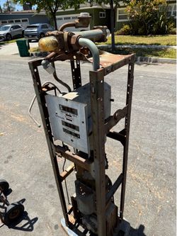 Old gas pump parts