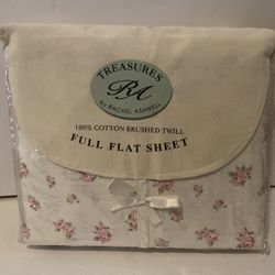 New Vintage Treasures by Rachel Ashwell Shabby Chic Cotton Rose Full Flat Sheet