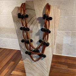 Francoise Montague Metallic Tube Choker