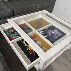 Coffee Table With Paintings Included