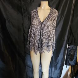 New Black And Grey Sweater  Mananita  Size Large 