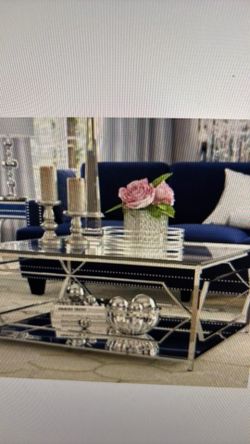 Glass Coffee Table: Home Edward Metal Square