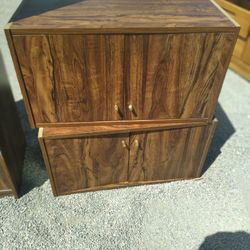 Wooden Shelf/Tv Stand With Glass Doors /cabinets 