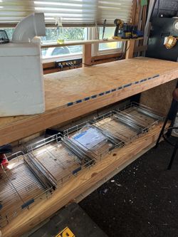 2’ X 8’ Sturdy Work Bench/ Table With Drawers On Bottom Shelf
