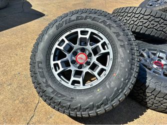 17" Matte Gun Metal Toyota 4Runner TRD Pro Style wheels Rims Falken AT3W 285/70R17 NEW