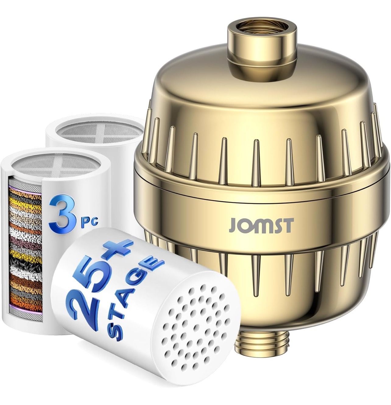 SHOWER FILTER PACKAGE - ANTI CHLORINE SPECIALTY ! - 25+ Stage - 3 Cores - Boosting Output - Remove 99.99% Impurities AND 97.45% Chlorine - Improving S