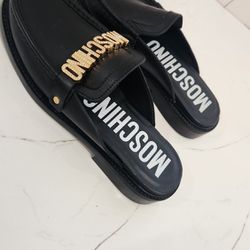 Authentic Moschino Black Slip On Loafer