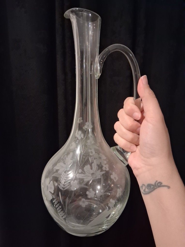 Etched Glass Decanter