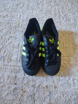 Adidas Superstar Black Neon Green Sneakers
