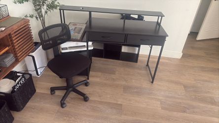 Desk and chair