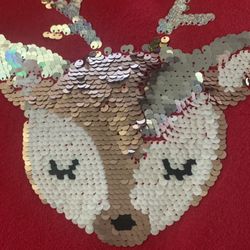 #reindeer #size 5 #red #dress #christmas  #Kids  #girls #sequins