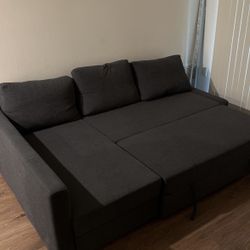Free delivery - IKEA FRIHETEN Sleeper sectional w/storage Gray