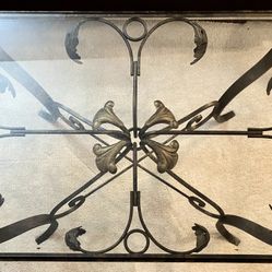Iron Coffee Table With Glass Top