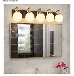 Modern 5-Light Vanity Wall Sconce / Light Fixture (gold & Black)