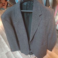 Yorkshire & Hill Men's Grey Wool Blazer 48R