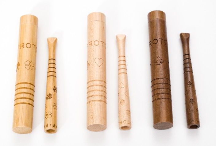 Handcrafted Wooden Cigarette Holder with Storage Tube – 3 Sets