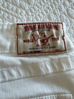 True Religion Section Skinny White Jeans
