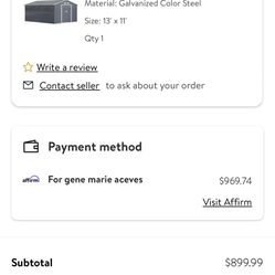 Brand New Shed Galvanized Steel And Plastic 