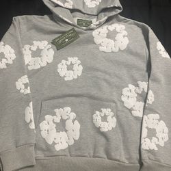 Size Medium Grey Denim Tears Hoodie