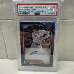 2024 Roman Anthony Blue Mojo Refractor Auto PSA 10
