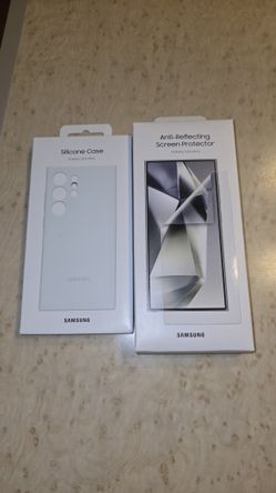 GALAXY S24 ULTRA ORIGINAL SAMSUNG BUNDLE Silicone case/Anti Reflecting Screen Protector