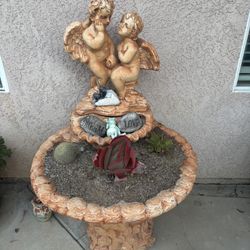 Heavy Planter With Plants Decor