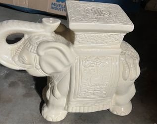 Ceramic Elephant Garden Stoolt30