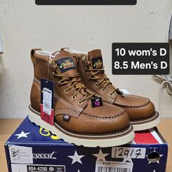Thorogood Work Boot Size 10W/ 8.5M D, SOFT MOC TOE 