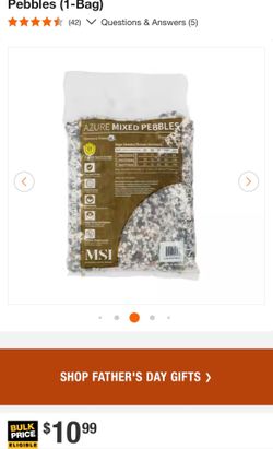 Azure mixed pebbles landscape bag