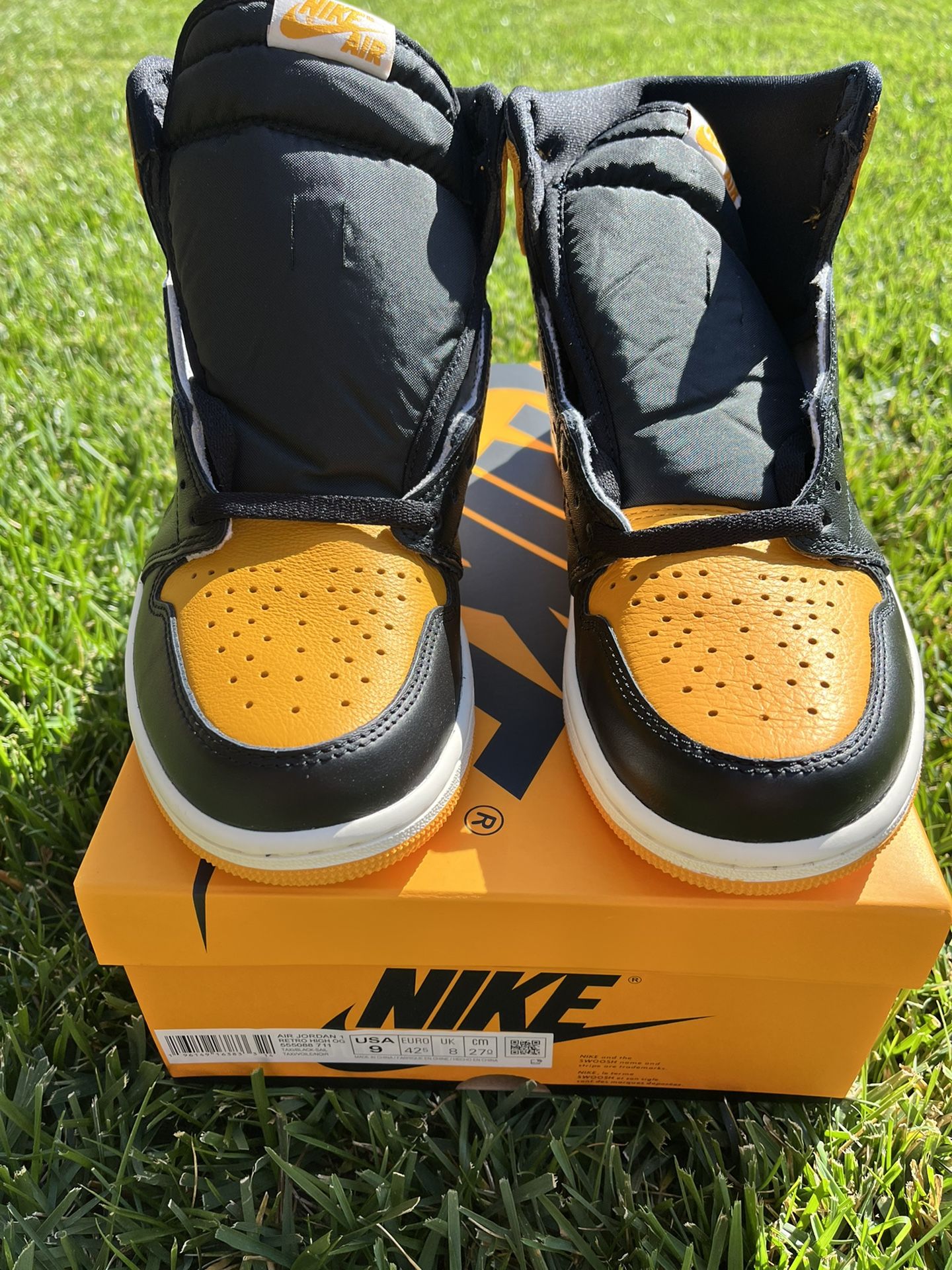 JORDAN 1 RETRO HIGH OG TAXI - SIZE 9M/10.5W - BRAND NEW