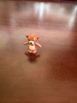 LEGO Mini Teddy Bear Minifigure Animal Pet Figure Red Bow Tie