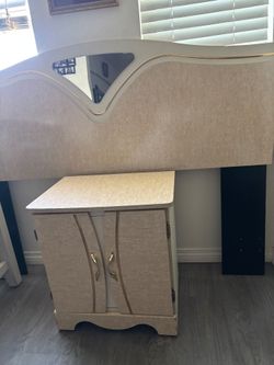 Headboard and nightstand