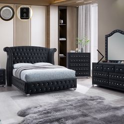 NEW 4pc BEDROOM FURNITURE SET- BED MATTRESS SECTIONAL SOFA - SPECIAL FINANCING AVAILABLE 