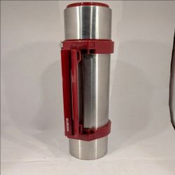 VINTAGE ZOJIRUSHI Stainless Steel Double Walled Vacuum Bottle 80s Japan 1.2L