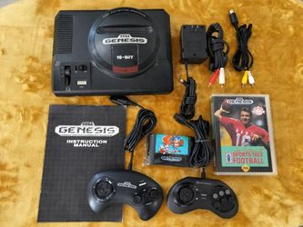 Sega Genesis Model 1 HDG with Sonic 2 and Sports Talk Football 2