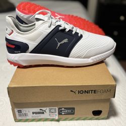 New Puma Ignite Elevate Wide Fit Golf Shoes – Size 10.5 Never Worn!