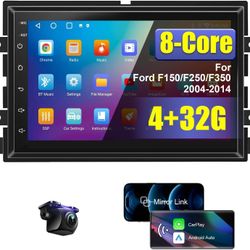 8 Core 4+32G Car Radio Stereo for Ford F150/F250/F350 2004-2014 with Wireless Carplay Android Auto 7 Inch HD Touchscreen Android 12 Car Radio Stereo w