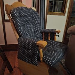 Gliding Rocking Chair, With Matching Footrest