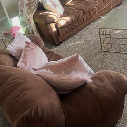 Brown couch / love seat