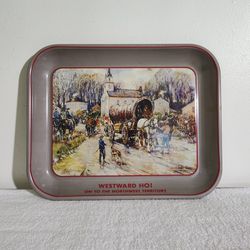 Vintage: Westward Ho! On To The Northwest Territory Serving Tray 