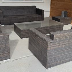 Dark Brown Outdoor Patio Furniture Set - Pending 