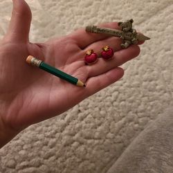 Fun Teacher Pins And Earrings 